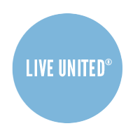 Live United in blue circle