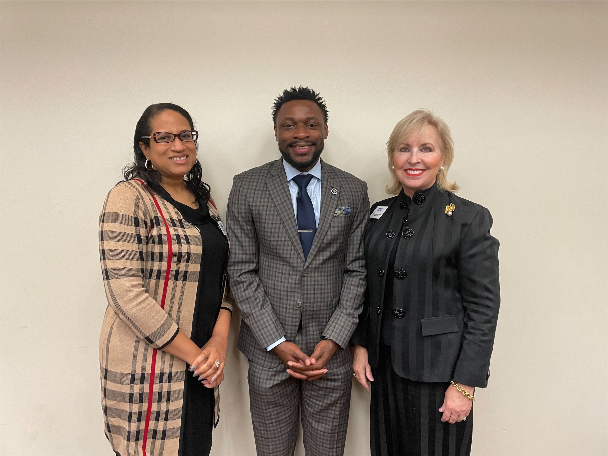 Trident United Way VP of Community Impact Amanda Lawrence, Representative Marvin Pendarvis, Trident United Way President & CEO Chloe Knight Tonney