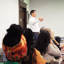 Bill Standfield from Metanoia speaking during AALC Lunch and Learn