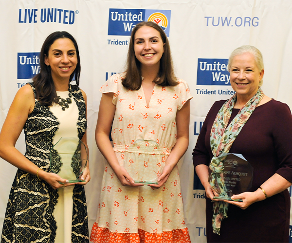 Photo of the three 2021 Award Winners holding their plaques.
