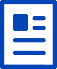 a graphic icon outline indicating a news document