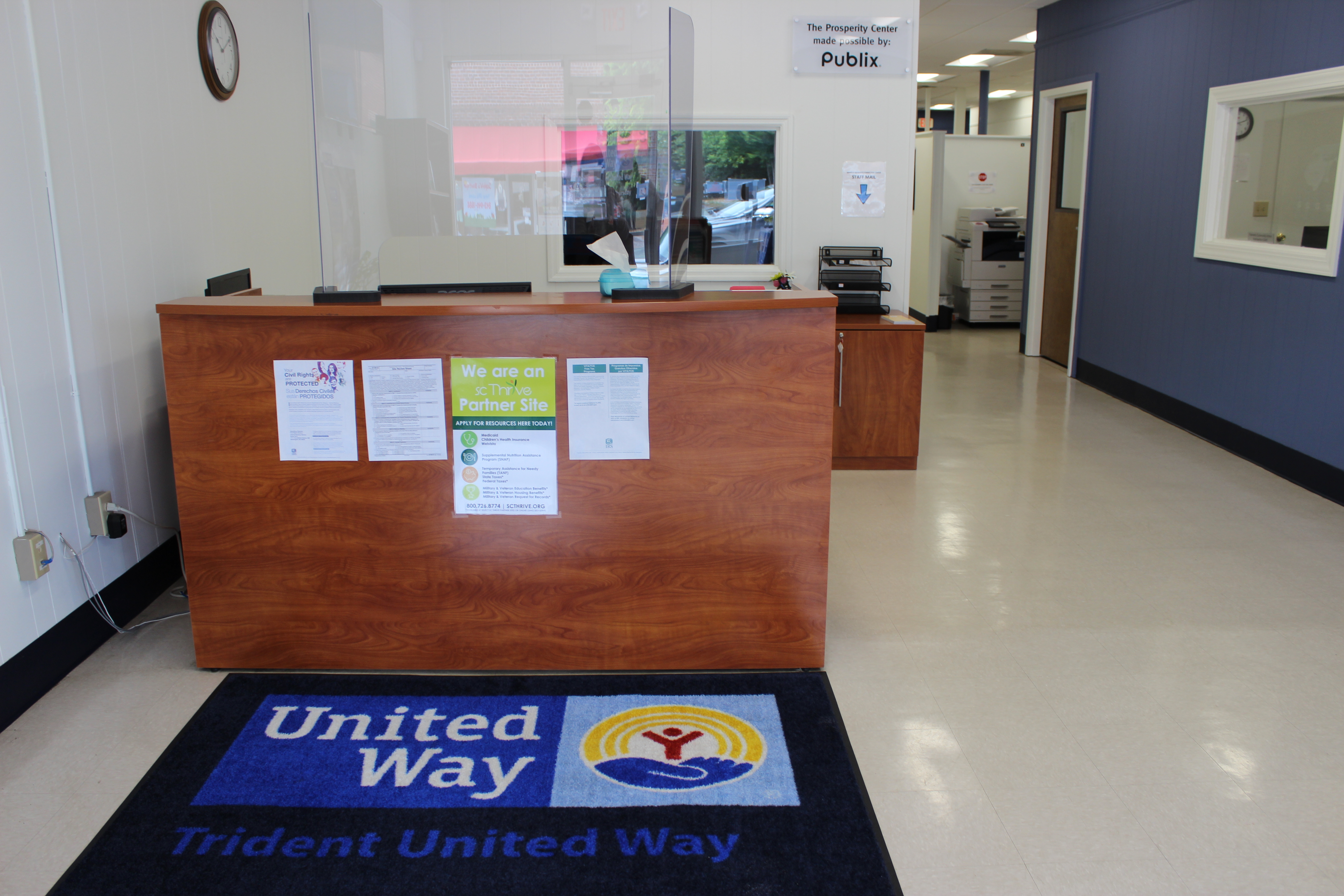 berkeley resource connection center front entrance and reception desk