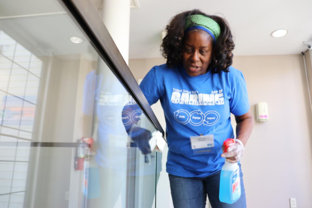 Monifa Ellington working hard at the Ronald McDonald House in downtown Charleston