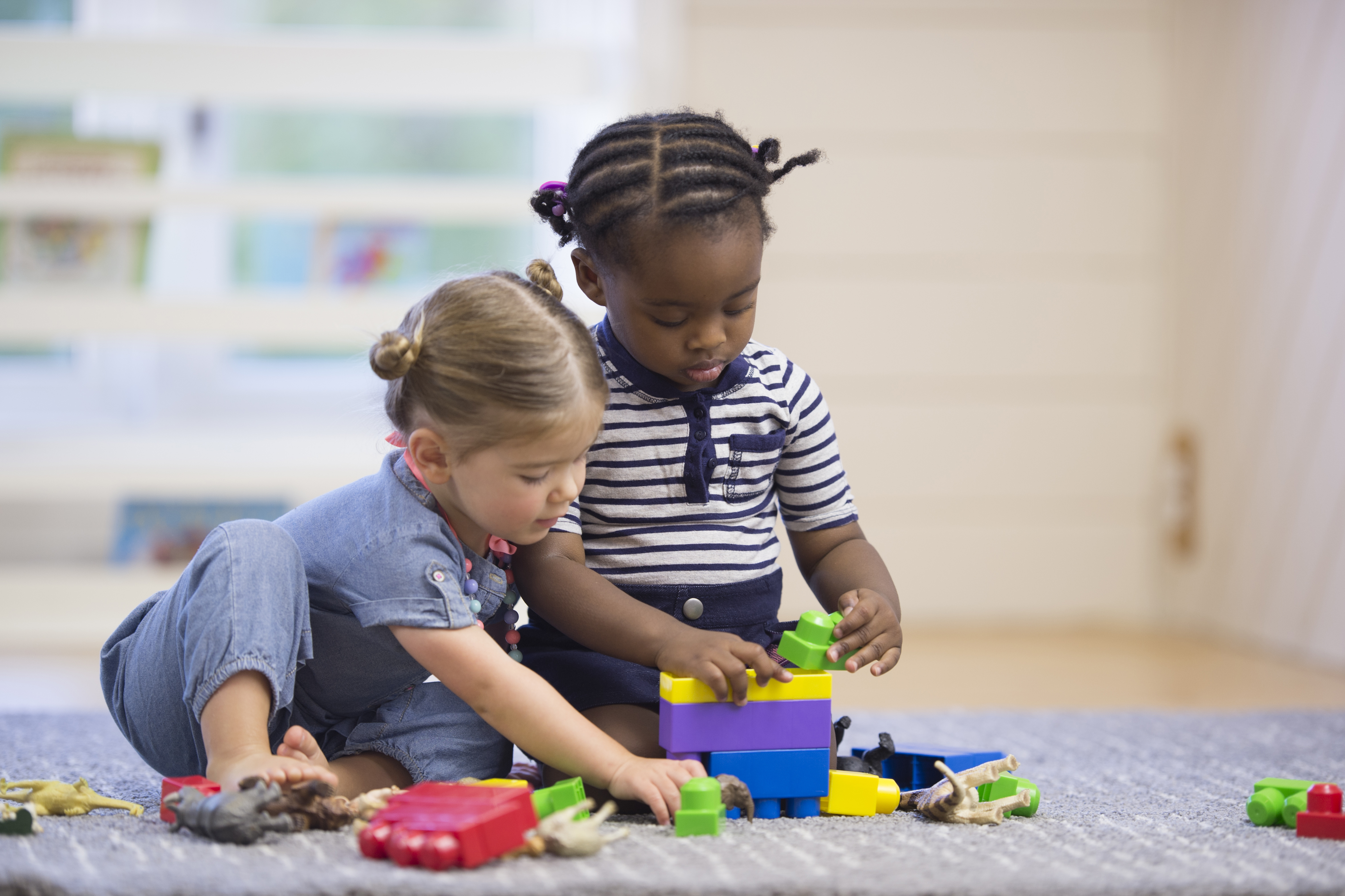 two young children playing