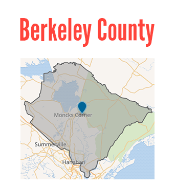 Map of Berkeley County to click to be connected to resources