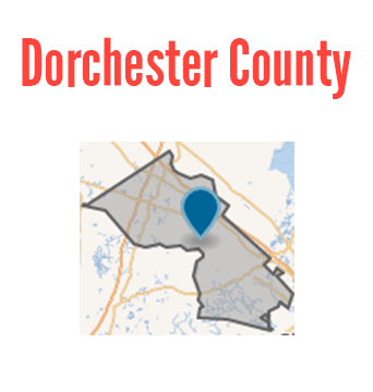 Map of Dorchester County to click to be connected to resources