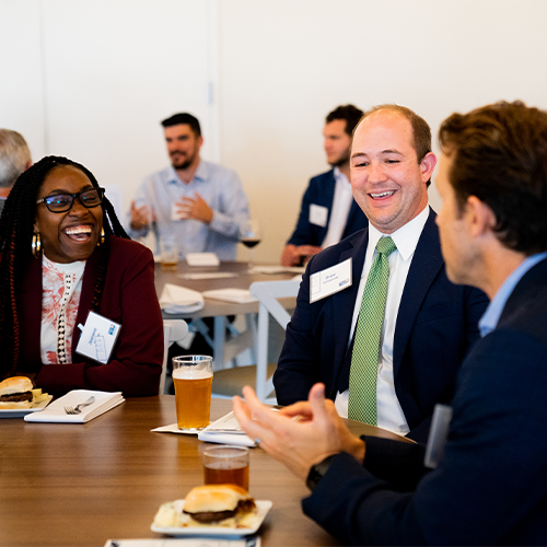 Young Leaders United members at Mix and Mingle event